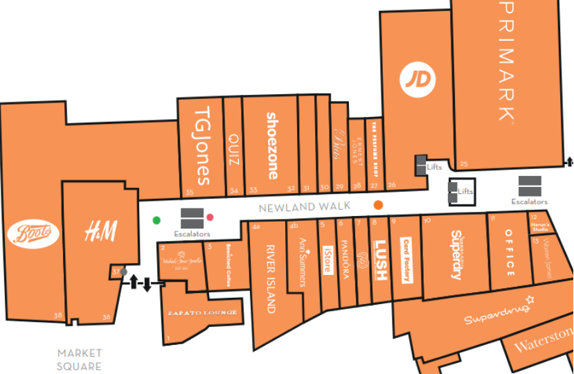 Ground Floor Layout (grosvenor centre northampton)