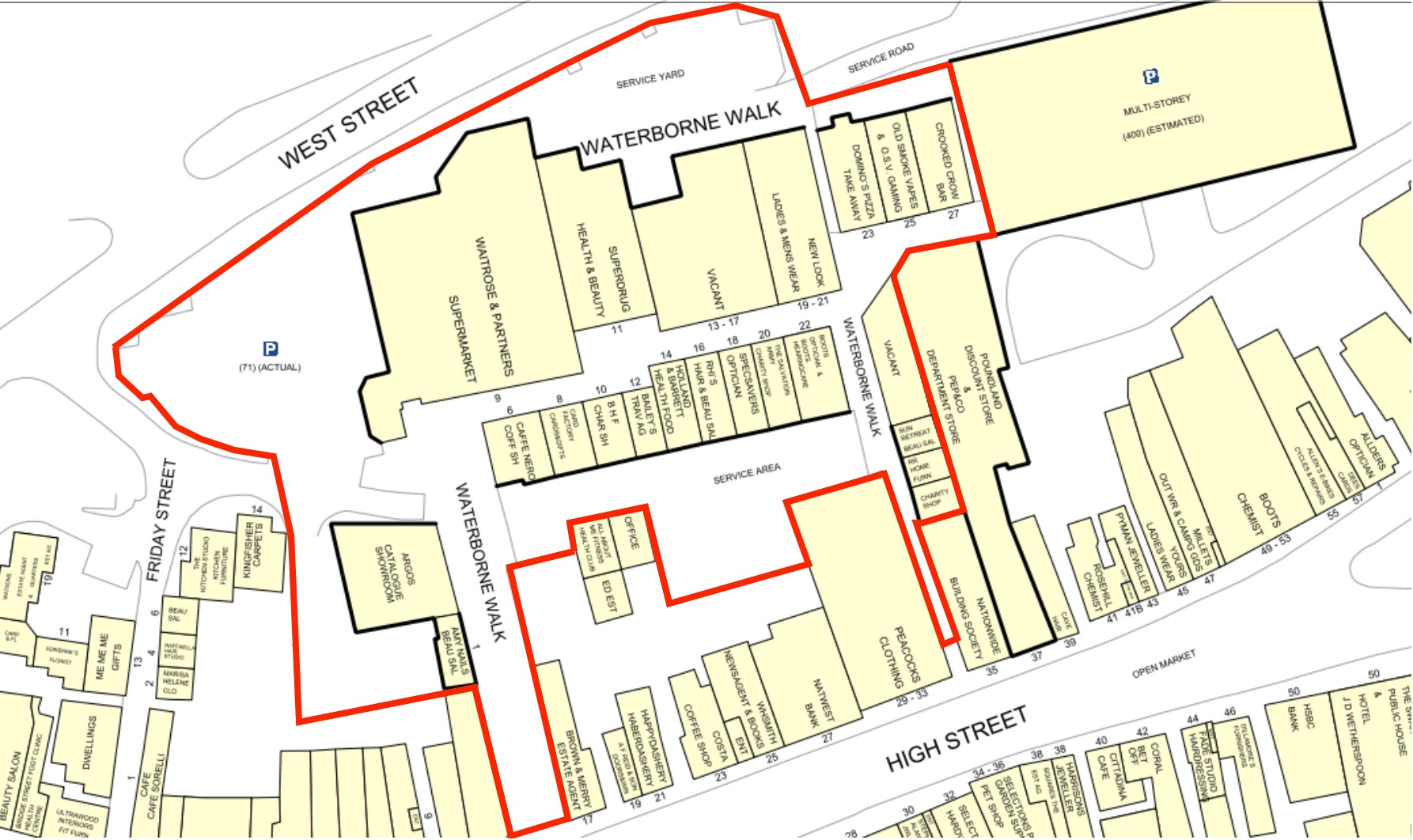 External Retail Park Layout Layout (Waterborne Walk GOAD)